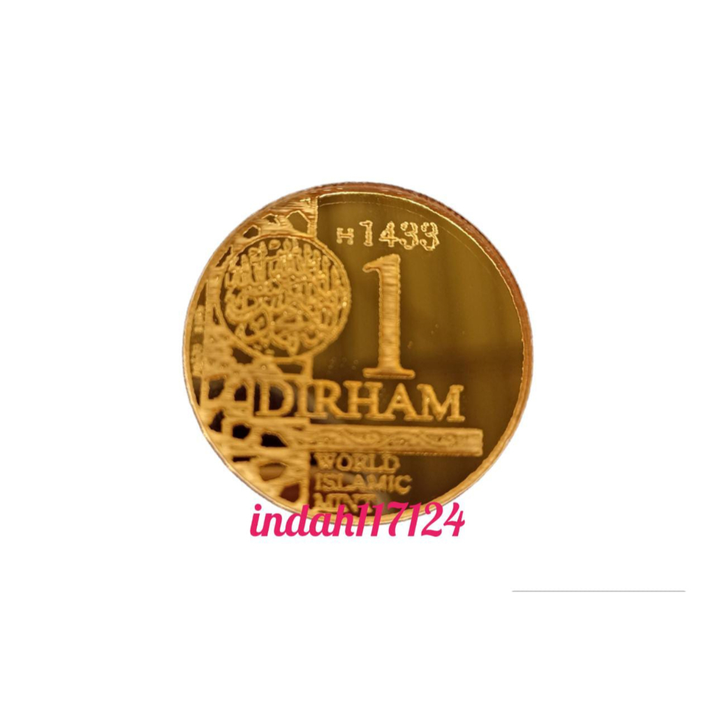 Replika Dinar/Dirham Akrilik / Hiasan Mahar Akrilik / Dekorasi Mahar Dinar &amp; Dirham Akrilik