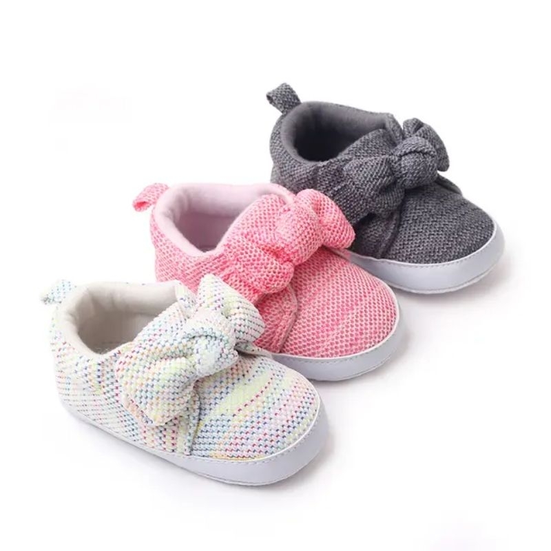 Sepatu Bayi Perempuan Pita Besar - Sepatu Prewalker Baby S1301