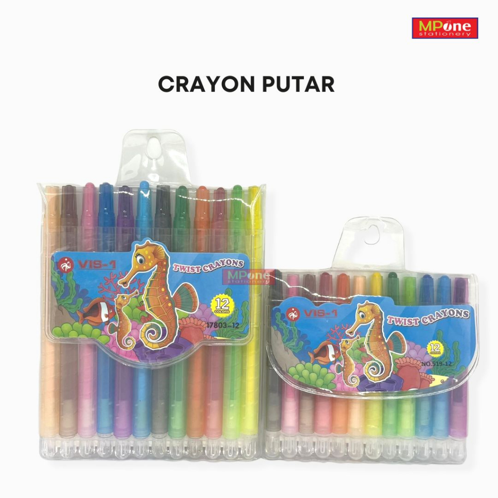

VIS-1 Twist Crayon / Crayon Putar / Crayon Putar 12 Warna VIS-1 (519-12)