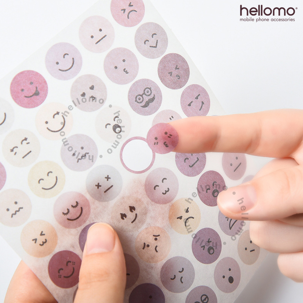 Stiker Bulat Diary Smile Warna Dekorasi Album Smiley Sticker Aesthetic DIY