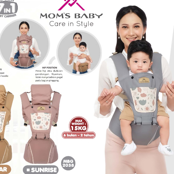 Moms Baby Gendongan Hipseat 7 in 1 Sunrise Series - MBG2038