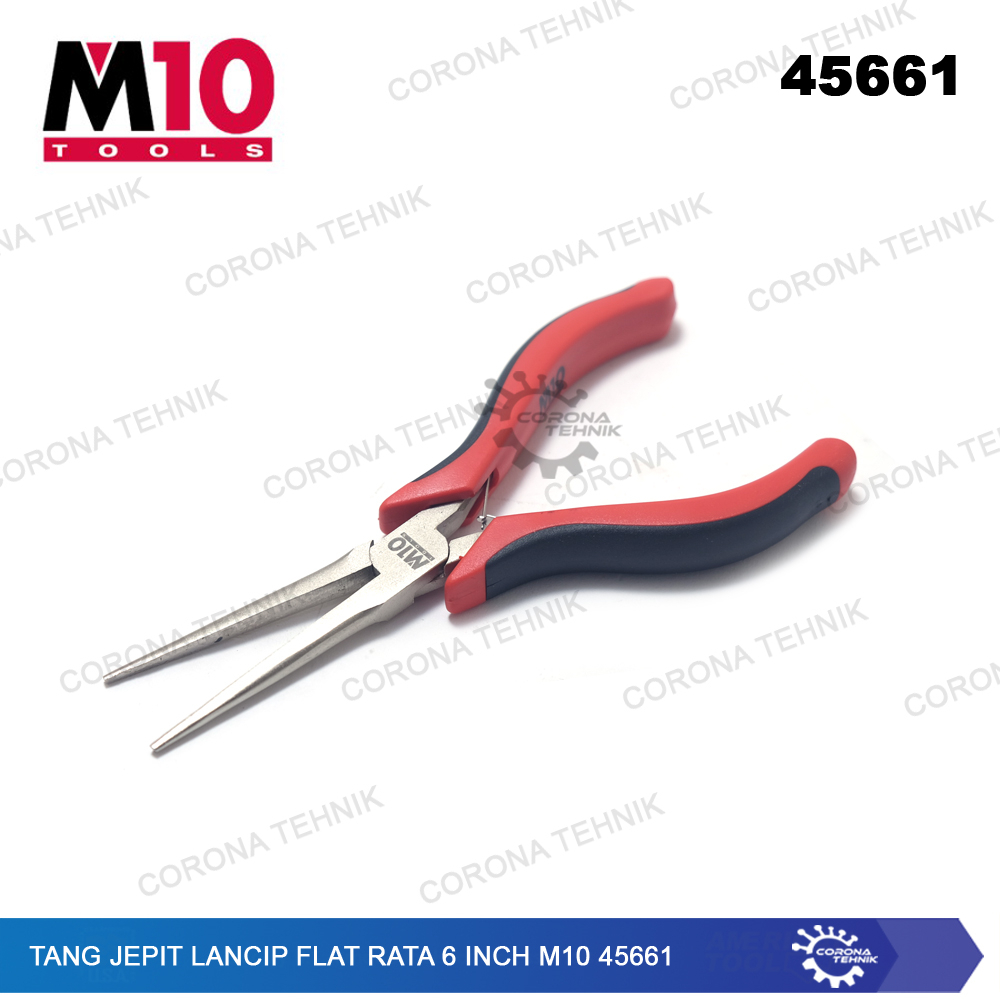 6 Inch M10 45661 Tang Jepit Lancip Flat Rata