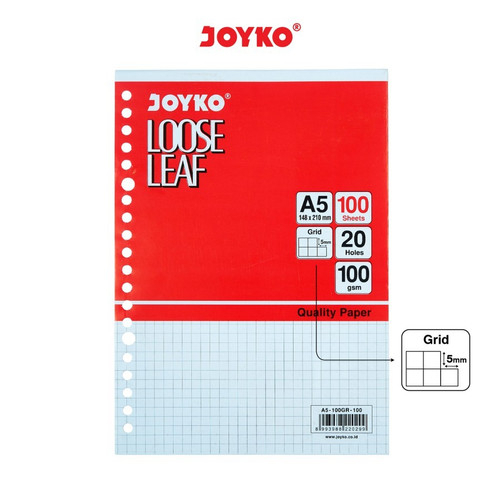 

LOOSE LEAF A5 100 GRID/KOTAK JOYKO