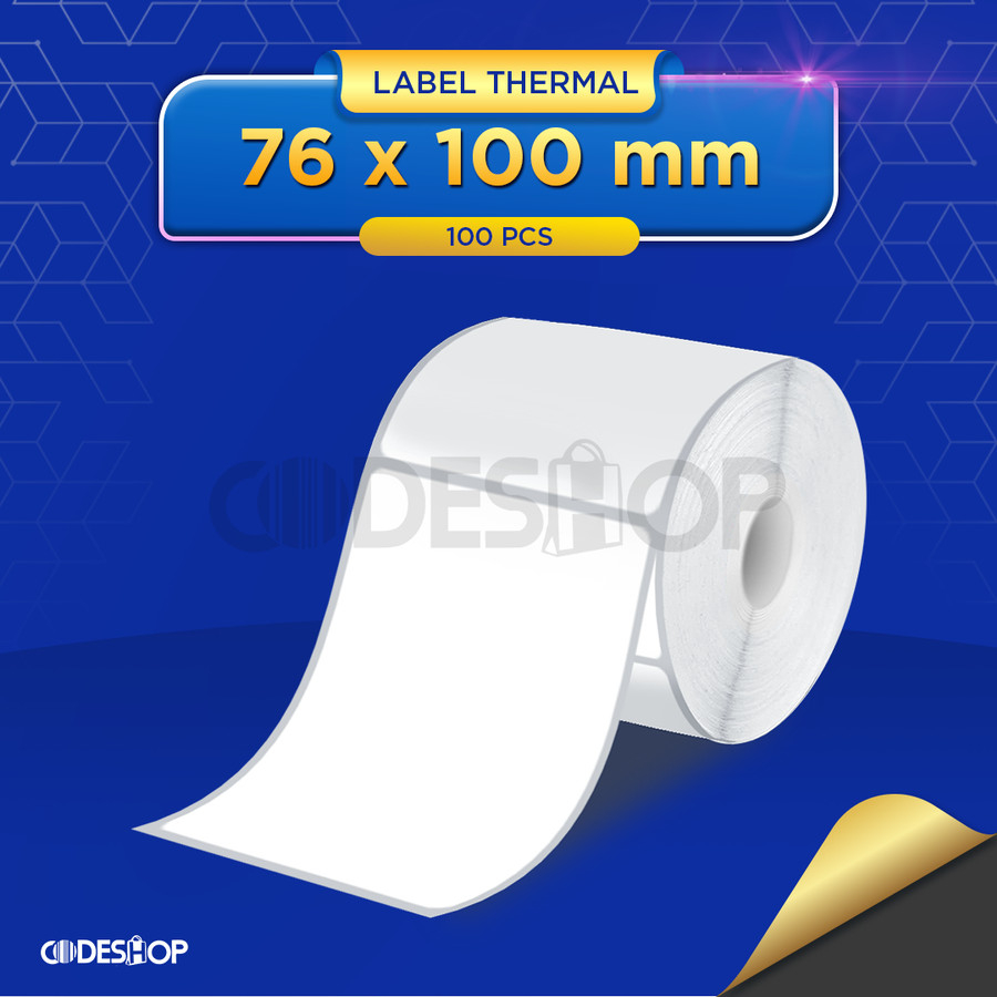 

Label Direct Thermal 76x100mm 1 Line isi 100 pcs Coreless Gap