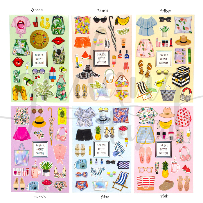 Stiker Summer Ootd Sticker Motif Unik Murmer Lucu Gemoy DIY Scrapbook GH 303422