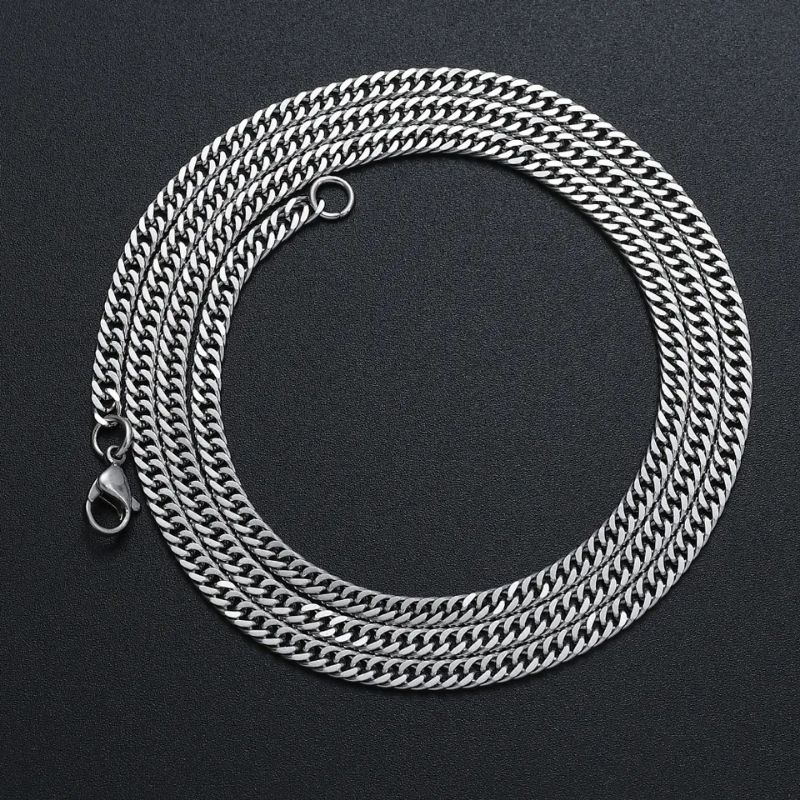 ✅Cod Kalung Rantai Titanium Pria Kalung Titanium Pria Anti Luntur Kalung Titanium Pria Terlaris Kalu