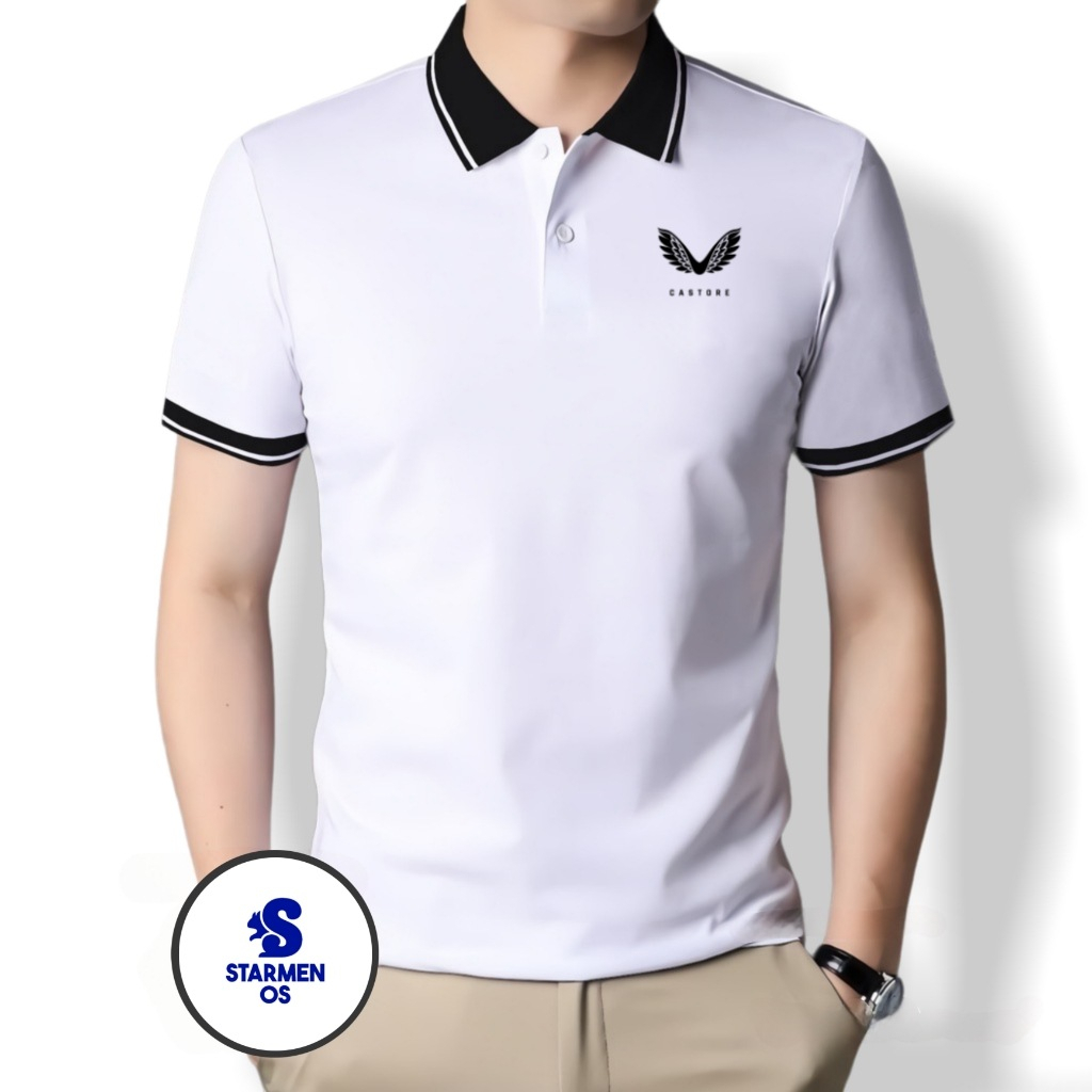 Kaos Wangki Polo Atasan Tshirt Pria Kerah Wangki Big List CASTORE