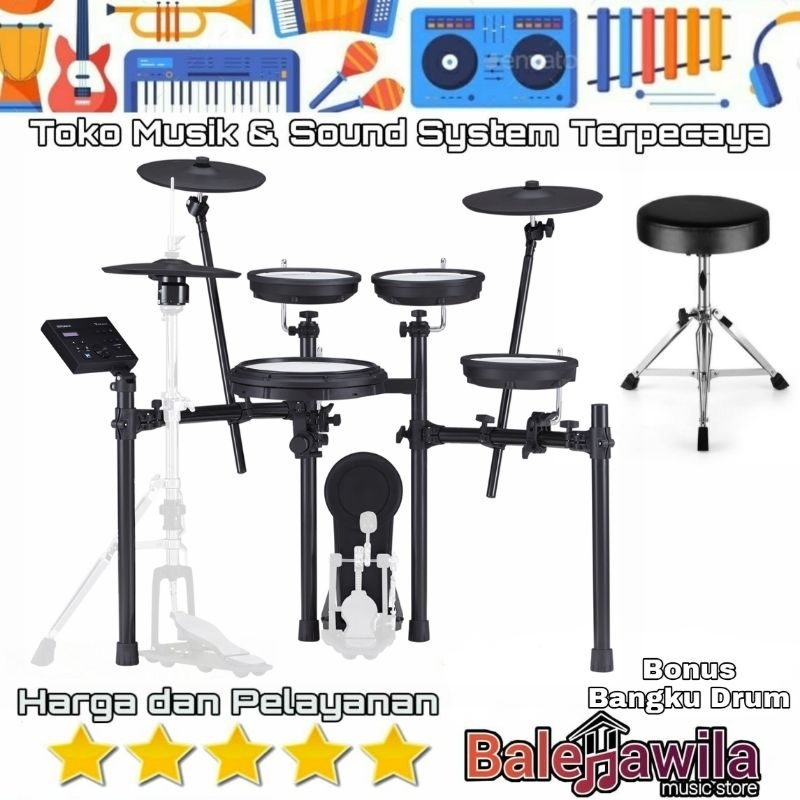 Drum Elektrik ROLAND TDO7KVX TD 07 KVX TD07 KVX Roland V-Drums TD-07KVX Electronic Drum Set ORIGINAL