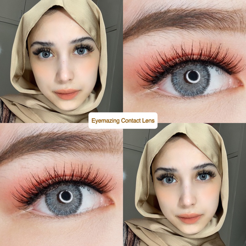 EYEMAZING Softlens - XENA Gray / Grey / Abu Normal Minus Beda Minus