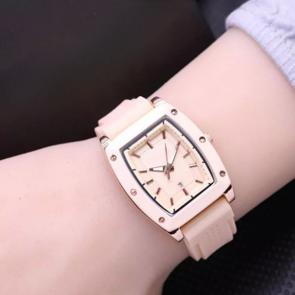 JAM TANGAN WANITA CEWEK ANAK PEREMPUAN RUBBER TANGGAL AKTIF BL-7766