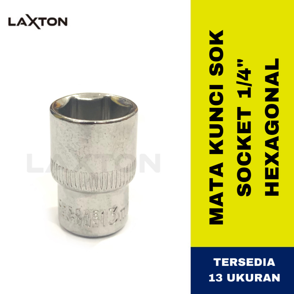 Mata Kunci Sok Socket 1/4&quot; Hexagonal Segi Enam