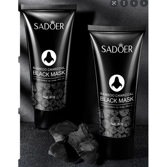 [ORI] Masker Komedo Sadoer Black Mask Charcoal Activated Carbon - 60 ml