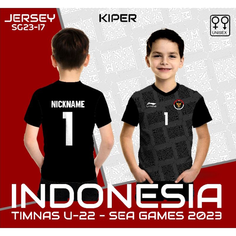 Jersey Timnas indonesia baju kaos bola anak kiper timnas indonesia  terbaru
