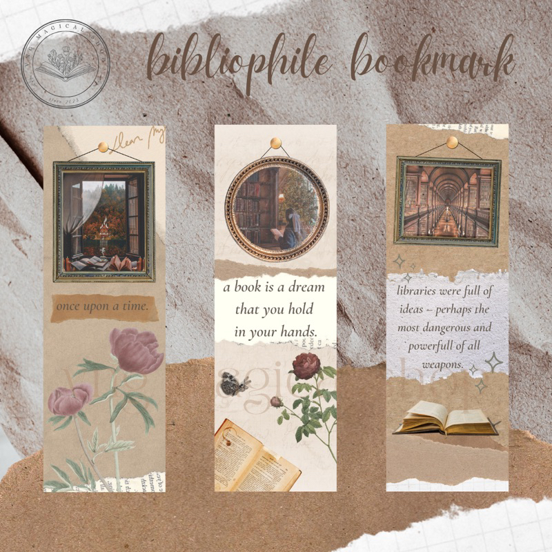 

Bibliophile Bookmark Pembatas buku murah Pembatas buku aesthetic