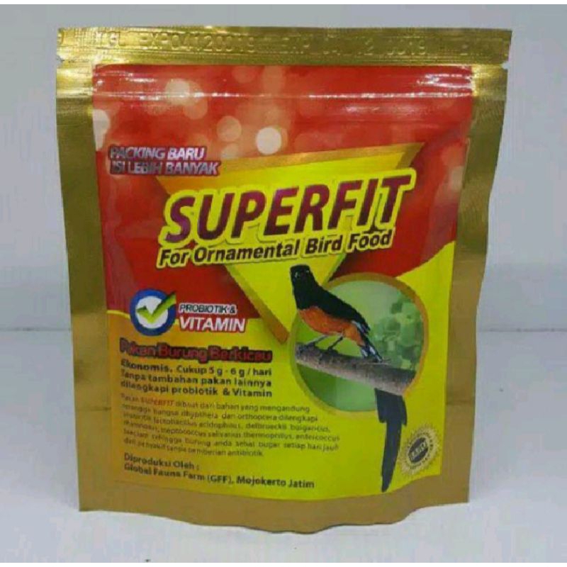 super fit gold , voer pur pakan harian tanpa jangkrik atau extra fooding