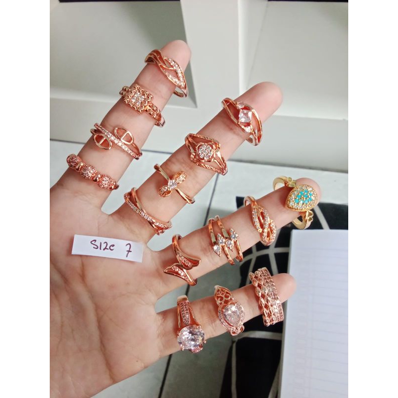 Obral Cincin xuping random Murah 22k dan 24k size 5,6,7