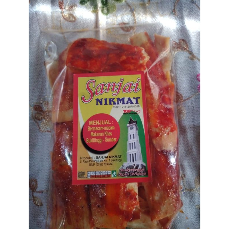 

Sanjai Nikmat Kripik Balado Panjang 250gr - Kripik Singkong Balado / Sanjay / Sanjai