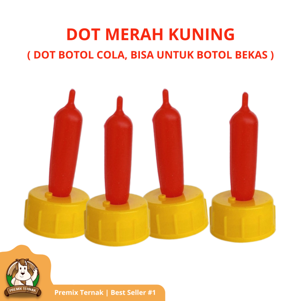 ( HARGA GROSIR ) DOT MERAH KUNING - DOT KAMBING MURAH KUALITAS IMPORT | DOT CEMPE DOMBA | Nipple Kambing MERAH KUNING | DOT BOTOL BEKAS | DOT CEMPE | APOTERNAK | PREMIX TERNAK