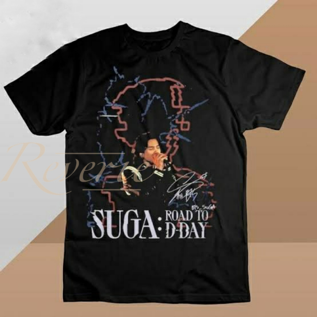 TSHIRT SUGA ROAD TO D-DAY BAJU KAOS KONSER MIN YOONGI BTS KPOP SOLO TOUR 2023 BT21 BANGTAN STYLE ARM