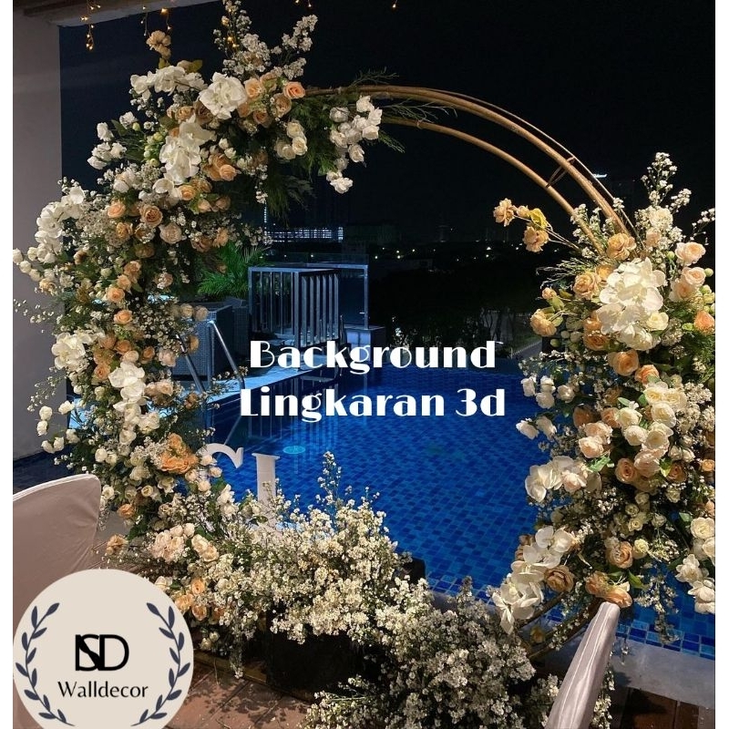 Lorong Dekorasi Besi / Background Dekorasi Pernikahan / Pergola Dekorasi
