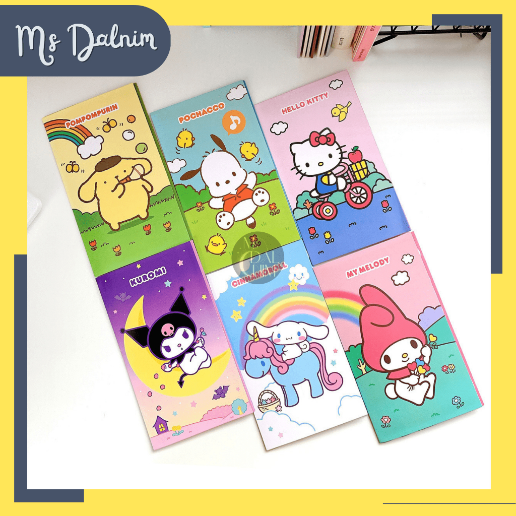 

Stiker Sanrio 3 Lembar Halaman Set Model Amplop Aesthetic Lucu Besar Korea Cute Deco Sticker Kuromi Cinnamoroll HK Melody Dekorasi Journal Diary Bujo Photocard PC Holder Decor HP Kpop Toploader Cahol Kawaii DIY Planner Scrapbook Craft [ST160]