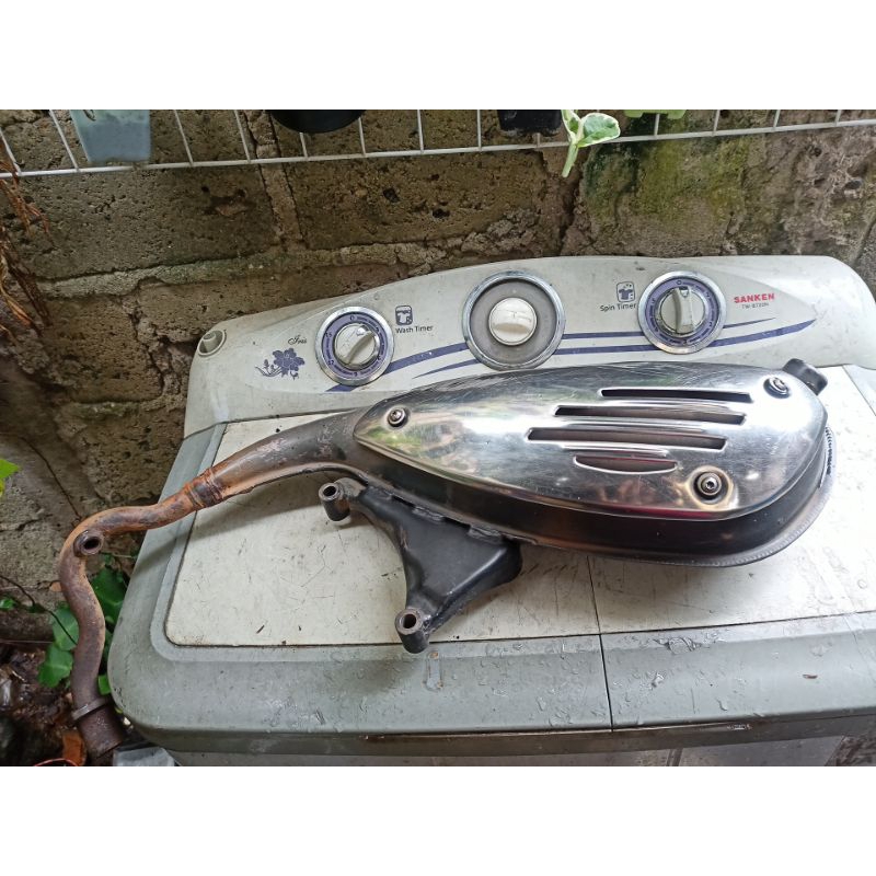 Knalpot lx 3v 3 v Vespa matic vesmet original ori copotan standar fullsystem fullset tinggal pasang 
