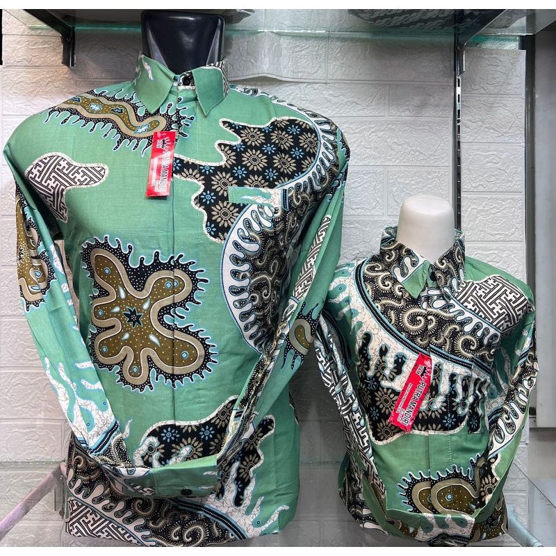 Srikandi Batik Store, Kemeja Kerja Kantor Baju Batik Couple Bahan Katun Premium Modern Couple Ayah d