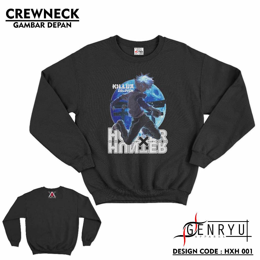GENRYU CREWNECK [VOL 1] Anime Campur - Attack On Titan - Dragon Ball - Blue Lock - Black Clover - Hu