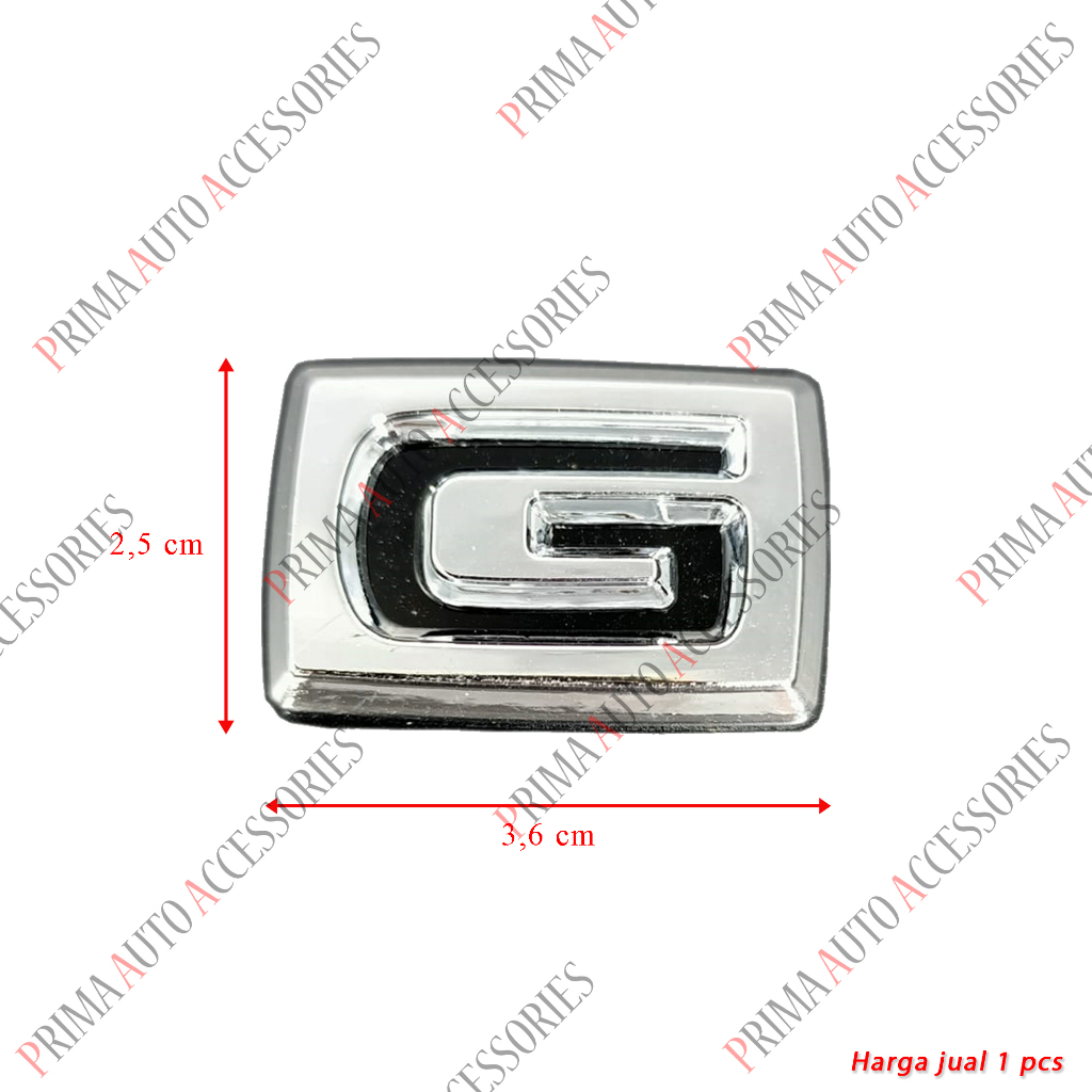 Emblem mobil Toyota Huruf G Chrome Vios