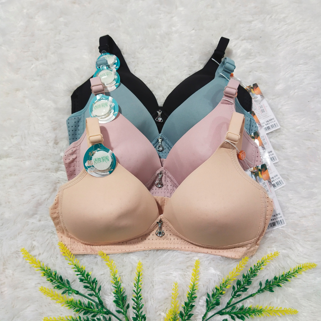 BH 443 / BRA TANPA KAWAT SPON TIPIS SEAMLESS LEMBUT BERPORI