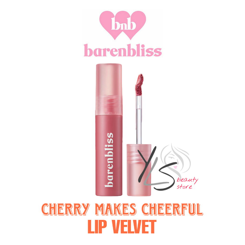 BNB BARENBLISS LIP VELVET Cherry Makes Cheerful - TERDAFTAR BPOM - LIP VELVET BNB MURAH