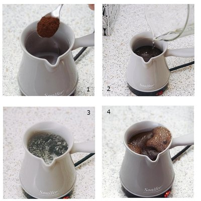 Turkish Arabik Coffee Maker Electric Ibrik dan Pemanas Susu Alat Kopi Listrik Multifungsi