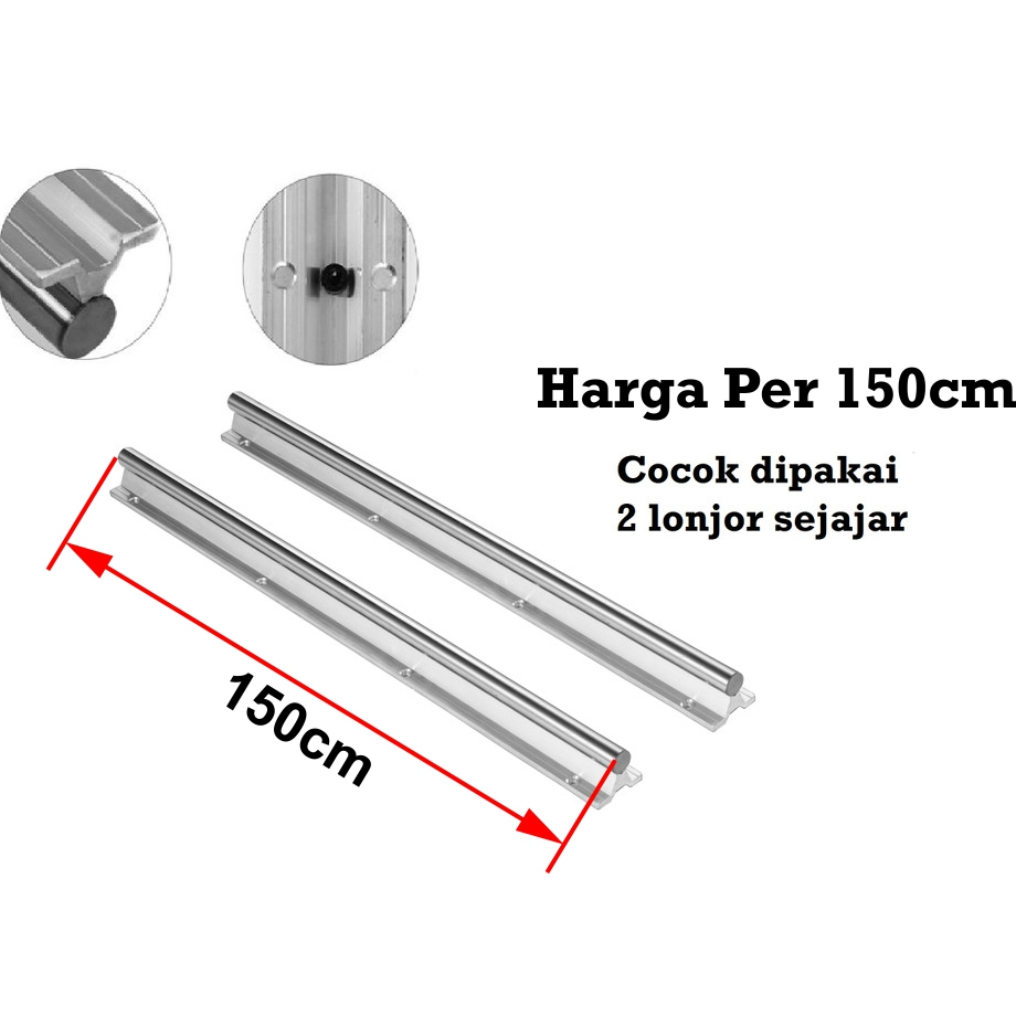 [HAEBOT] Rail SBR30 Rel Linear Shaft As 30mm Stainless 1500mm 1.5m CNC Linear Motion x axis y axis Industri Plasma CNC Router Mesin Mekanik