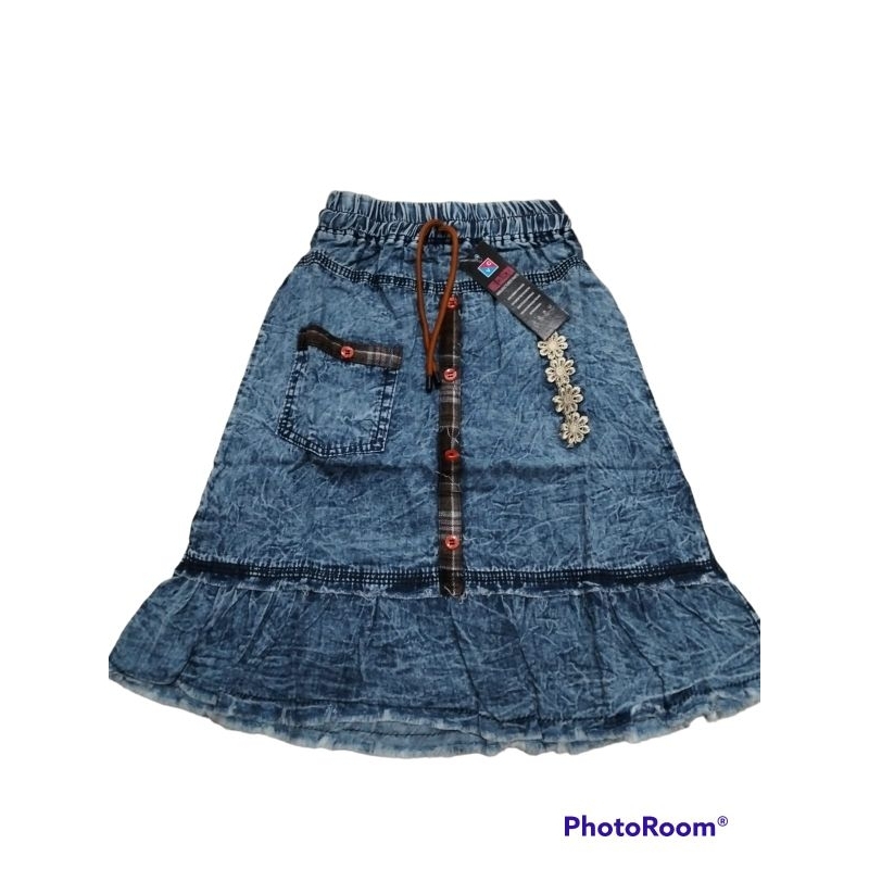 Rok jeans snow untuk anak