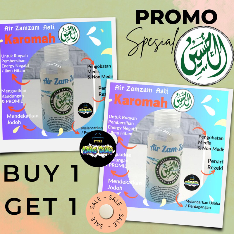 

Air zamzam asli majelis alhusaini buy 1 get 1