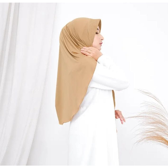 Jilbab Segitiga Instan Pad Antem | Segitiga Instan Pet Antem Jersey Premium