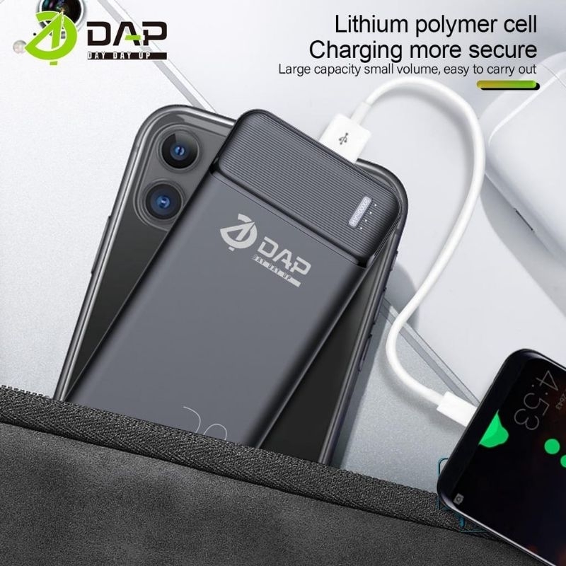 PowerBank DAP 20.000 Mah D-P120 2.4 input port Type C &amp; Micro USB