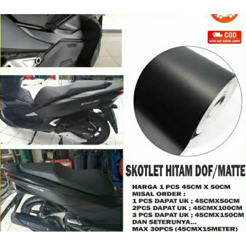 skotlet hitam doff stiker hitam doff sticker hitam doff