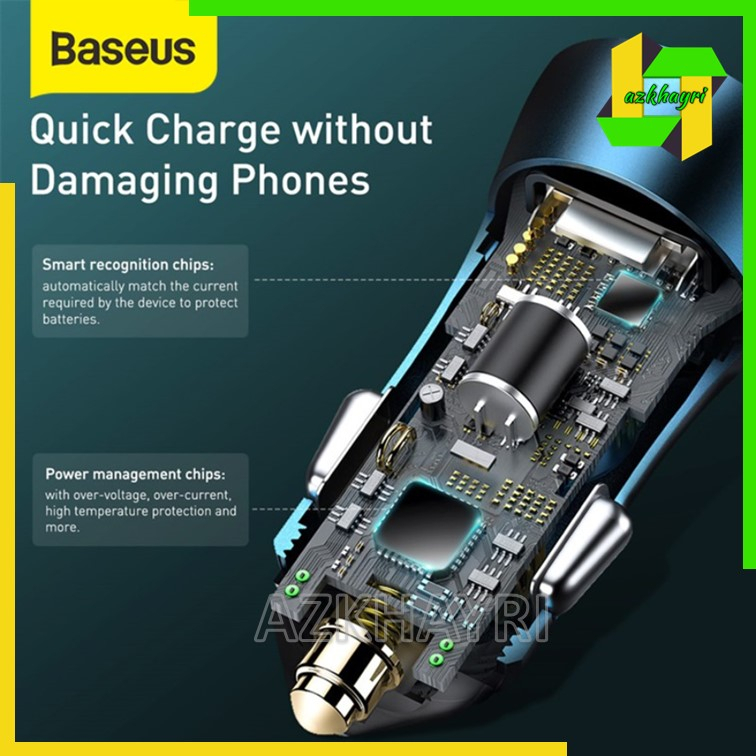 Car Charger Baseus Mobil Fast Quick Charge USB TYPE C 40W iPhone Android