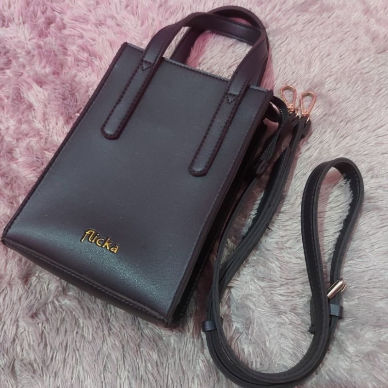 (SECOND) Sling Bag Flicka Kode AF 55 Black