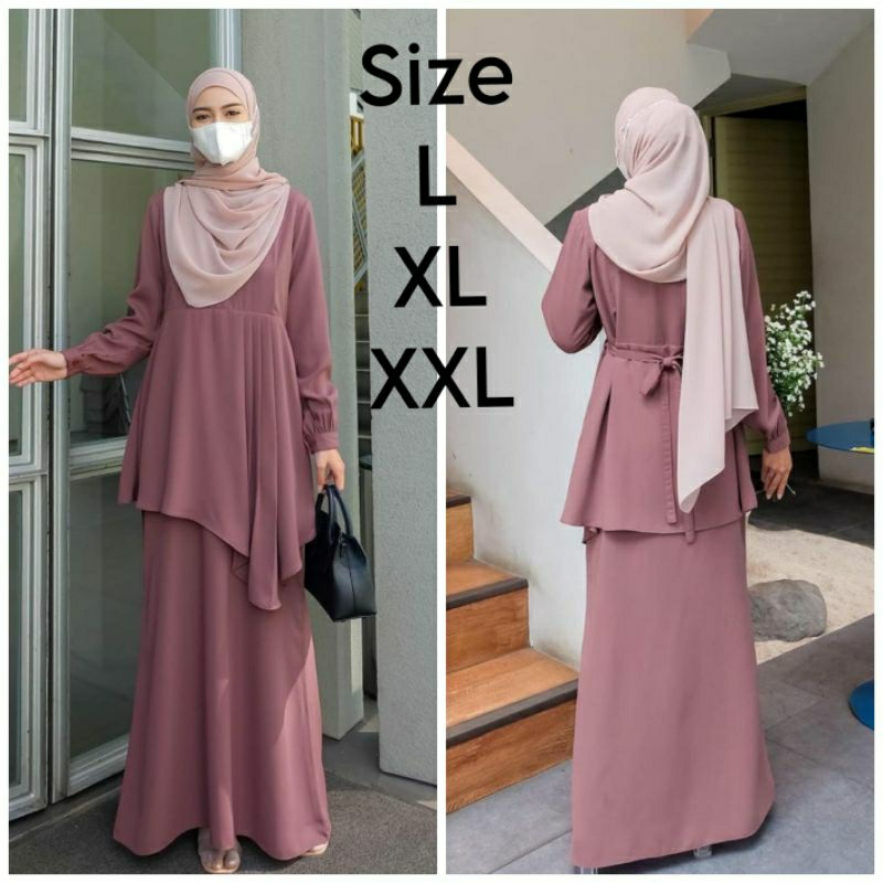 Ufaira olshop one Set Inara Setelan wanita Terbaru Crincle Airflow