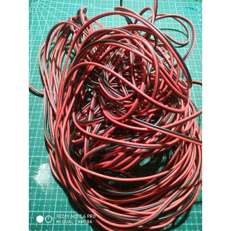 Kabel Serabut Merah Hitam AWG24 harga per meter