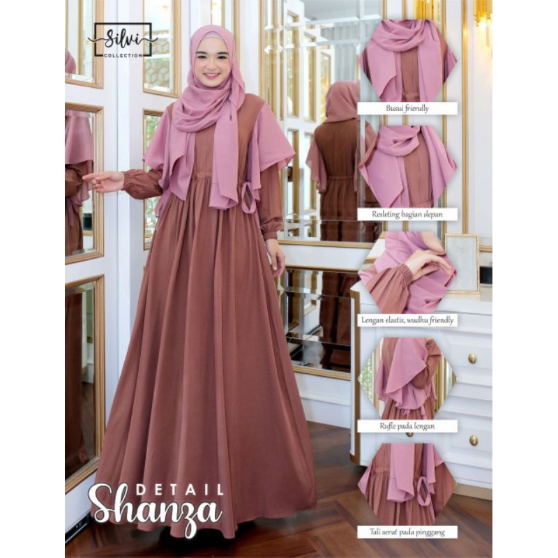 READY Gamis Shanza Dress Original by Silvi Collection