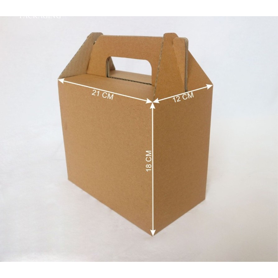 

(10pcs) DUS JINJING DIE CUT KARDUS TENTENG BOX PARCEL HANTARAN KARDUS PACKAGING HAMPERS UKURAN 21X12X18CM