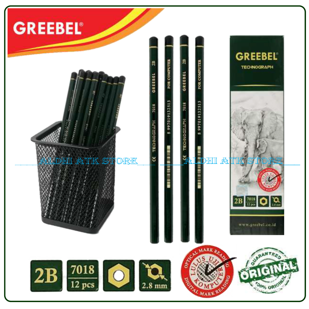 

Pensil Greebel 2B Pensil Grebel Technograph 7081 For Computer Original (1 Pack isi 12 Pc)