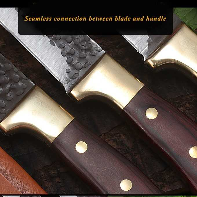 Japanese Knife Pisau Dapur Daging  Pisau Potong Tulang Daging Serbaguna Butcher Chef Knife Forged Sharp