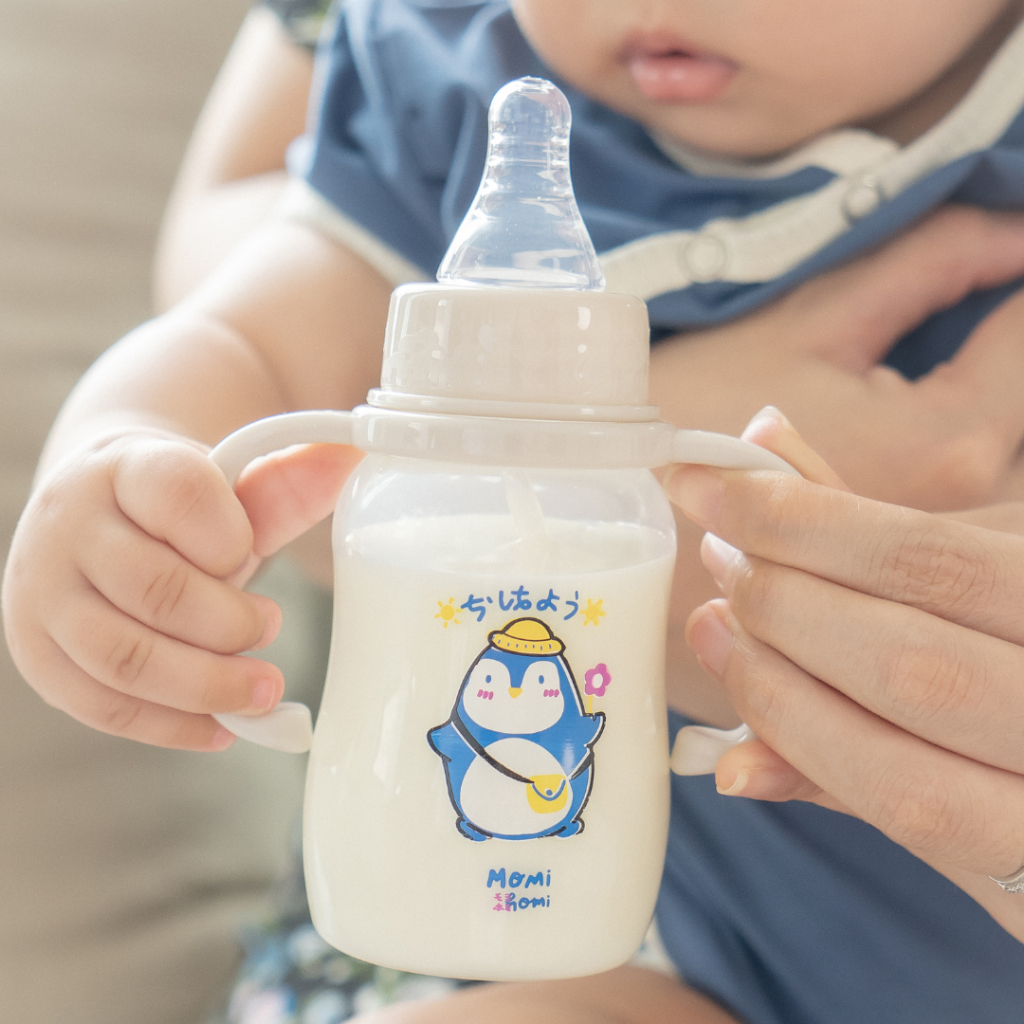 MOMI HOMI CARTOON SERIES BOTOL DOT SUSU BAYI 06 60ML / 150ML / 280ML DENGAN GAGANG DAN SEDOTAN TAHAN PANAS BPA FREE