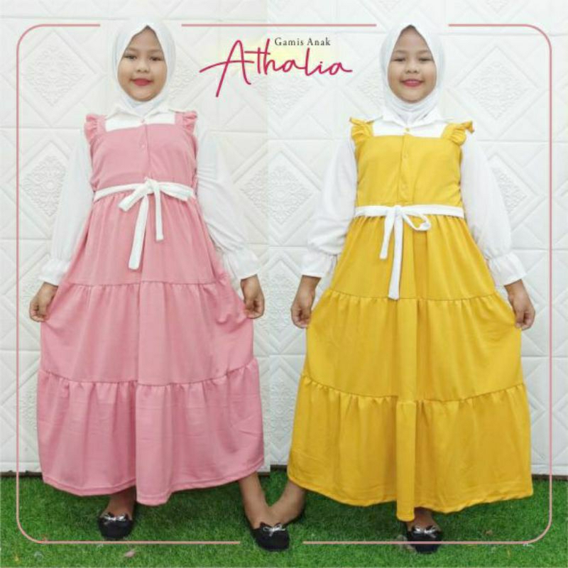 Gamis Dress Athalia Anak usia 1-14Th