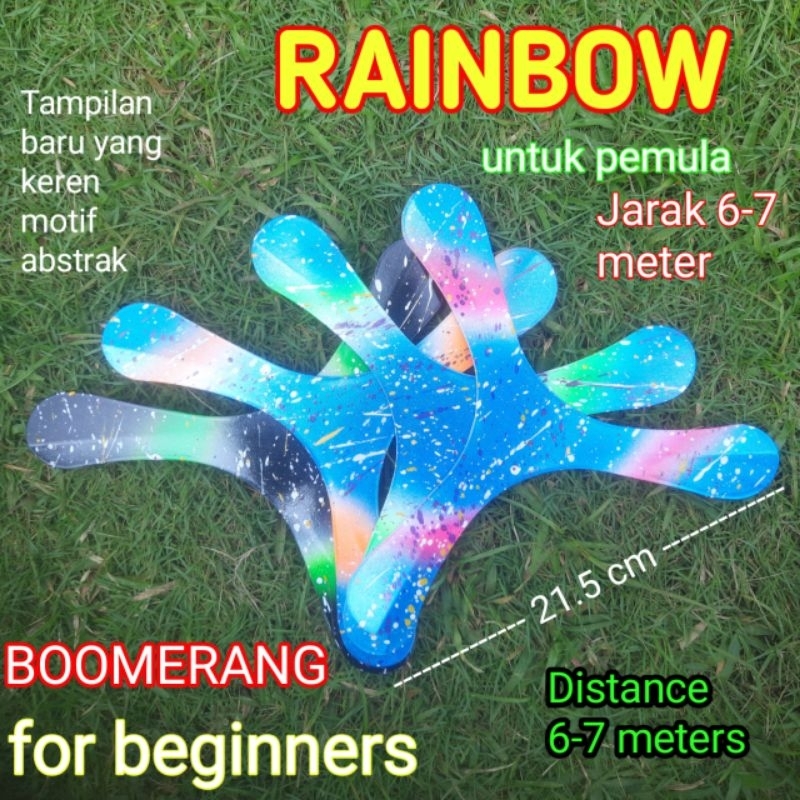 bumerang pemula asli balik lagi rainbow Boomerang