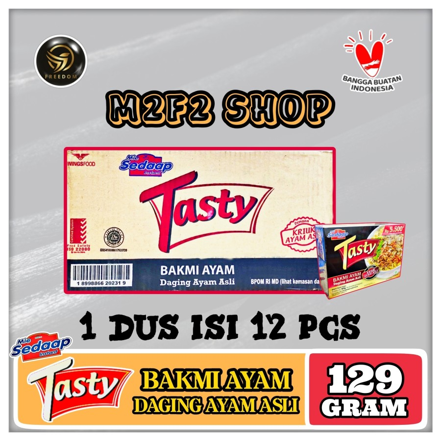 

Mie Ayam Sedaap Tasty Bakmi Daging Ayam Asli - 129 gr (Kemasan Karton)